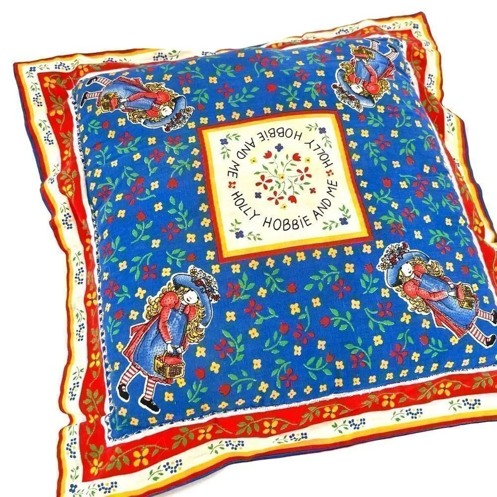 Vintage Holly Hobbie and Me throw pillow 80s VTG